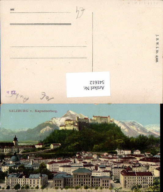 541612, Salzburg City of Kapuzinerberg 1910
