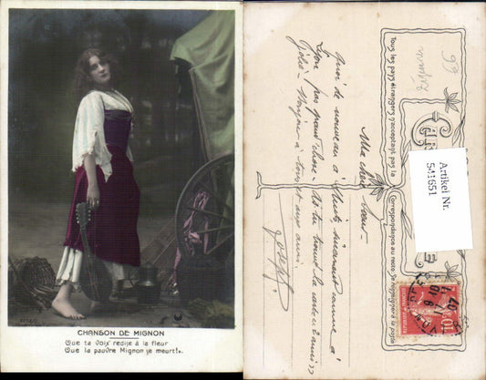 541651,Zigeuner Roma Sinti Frau Mignon Chanson Mandoline