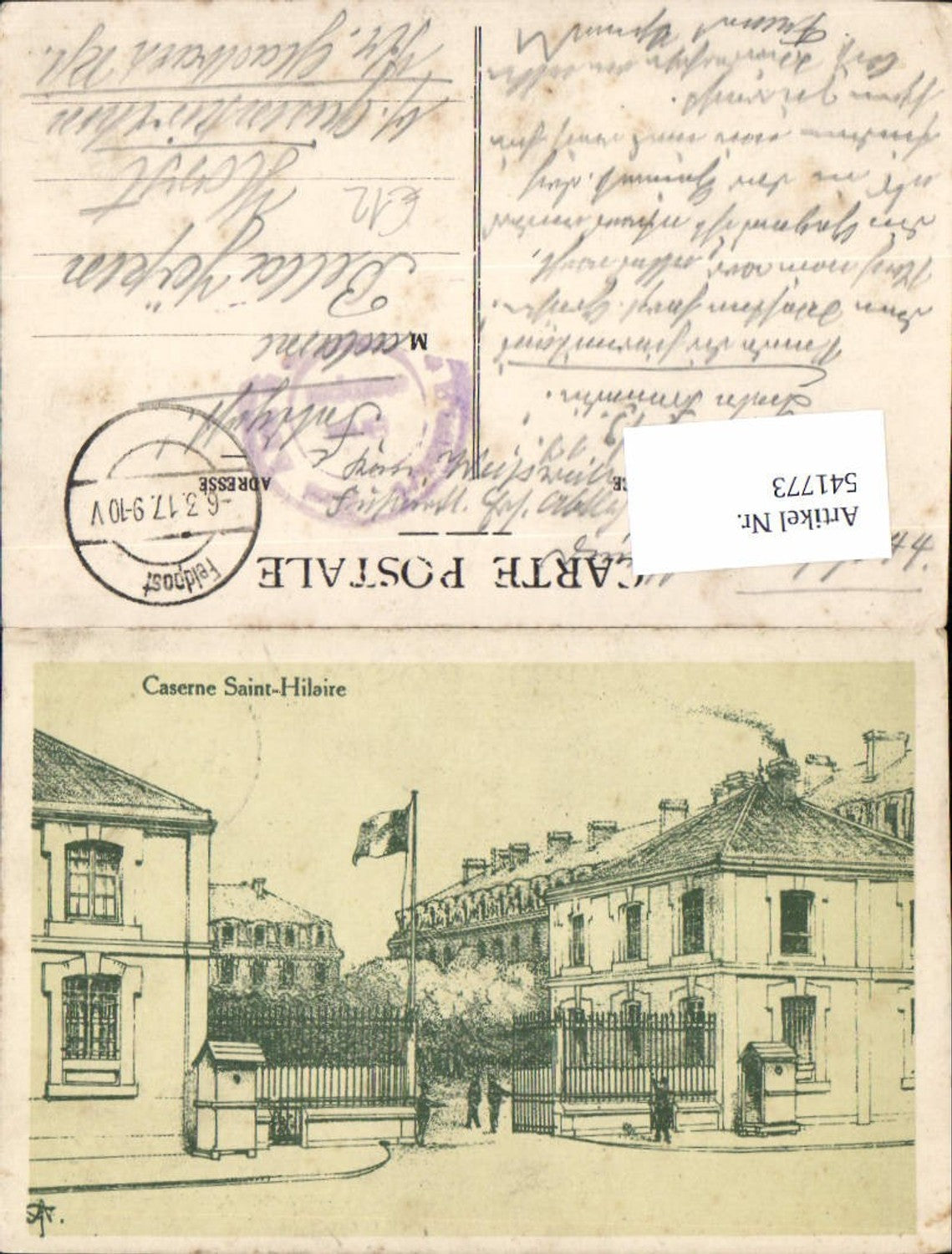 541773,tolle AK France Caserne Kaserne Saint Hilaire