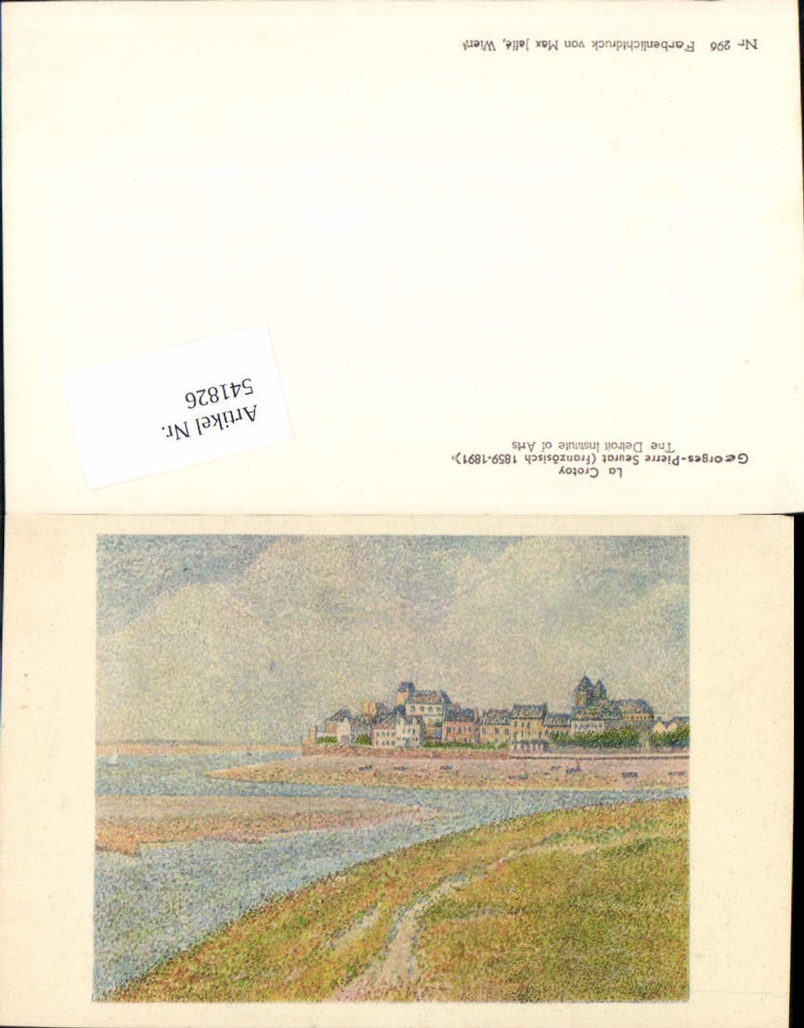 541826,Künstler AK Georges Pierre Seurat La Crotoy pub Max Jaffe Vienna 296