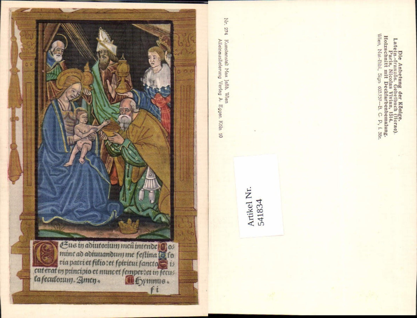 541834,Künstler AK Nicolas Vivian Religion pub Max Jaffe 274