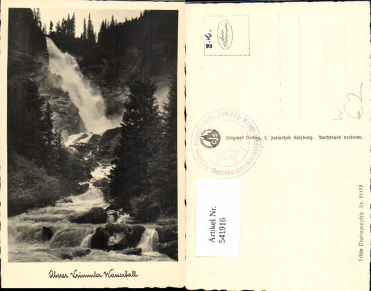 541916,Foto Ak Krimml Oberer Krimmler Wasserfall