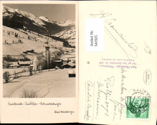 541925,Foto Ak Saalbach-Hinterglemm Zwölfer Schusterkogel Winteransicht