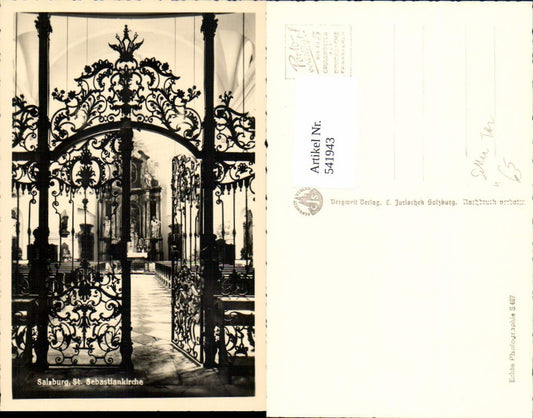 541943, Salzburg City St. Sebastian Church Gate Grille