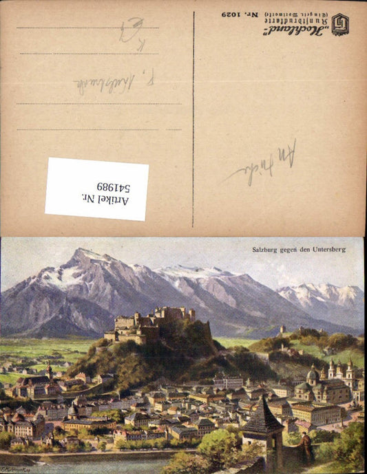 541989, Artist AK F. Kulstrunk Salzburg City Totale
