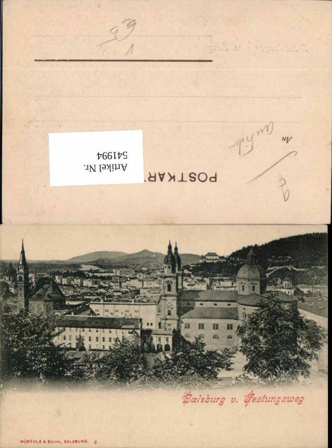 541994,Salzburg Stadt Totale Würthle 9 Festungsweg