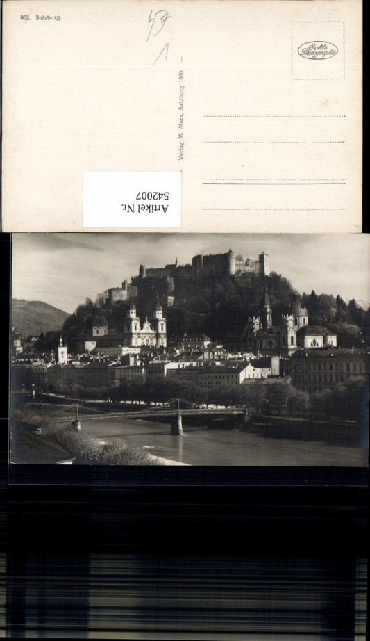 542007,tolle Foto-AK Salzburg Stadt Totale pub Mora 863