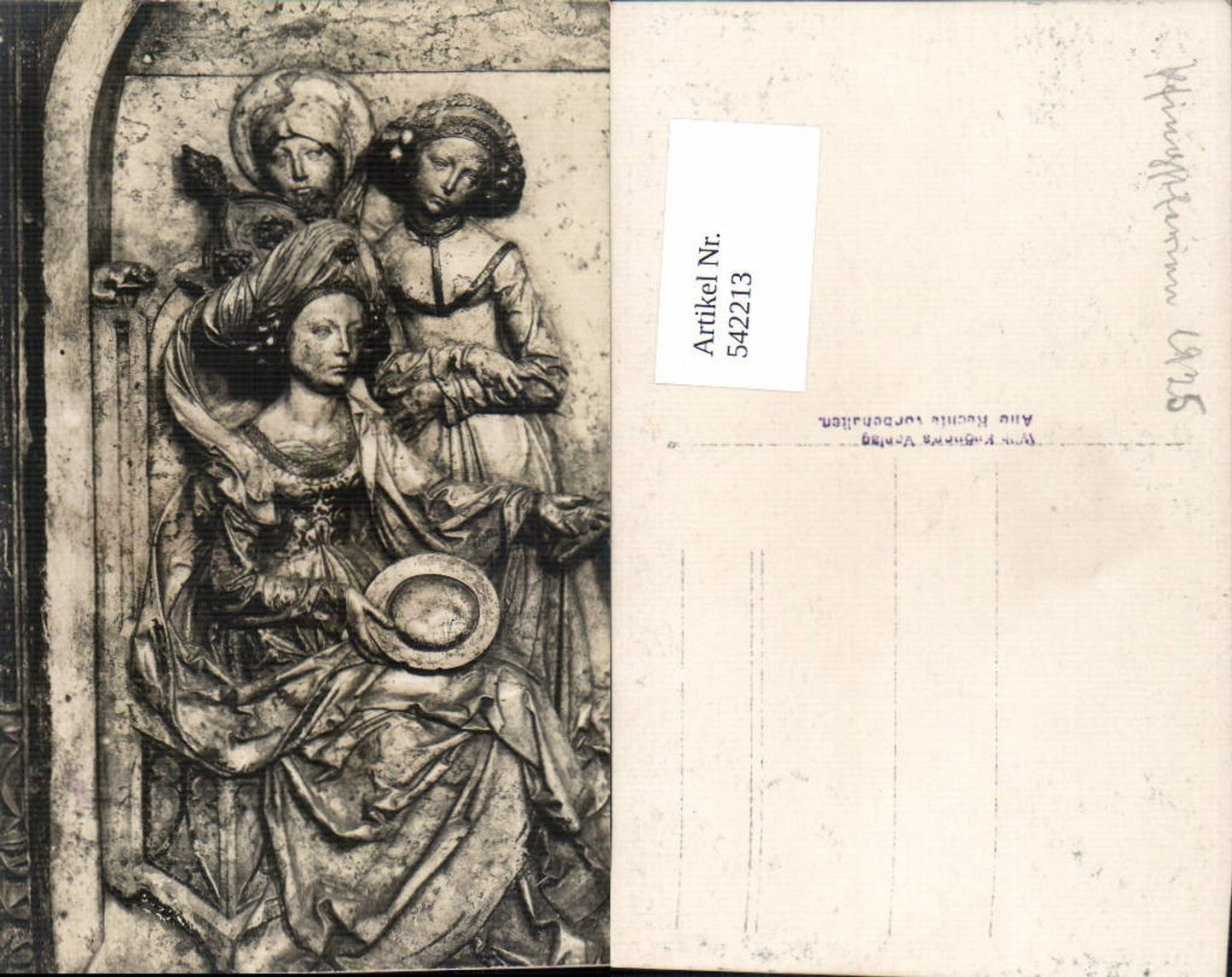 542213, Photographic art Wilhelm Kröner Bamberg Religion Gothic Wall decoration Women