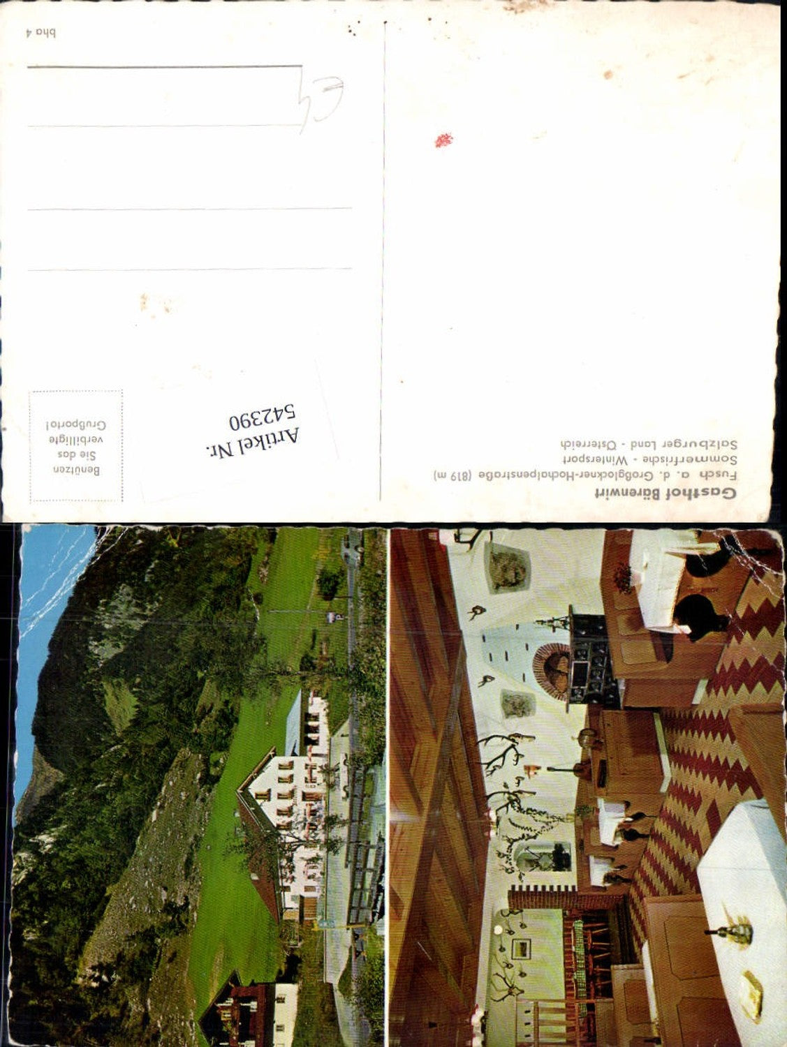 542390,Fusch an der Glocknerstraße Gasthaus Bärenwirt