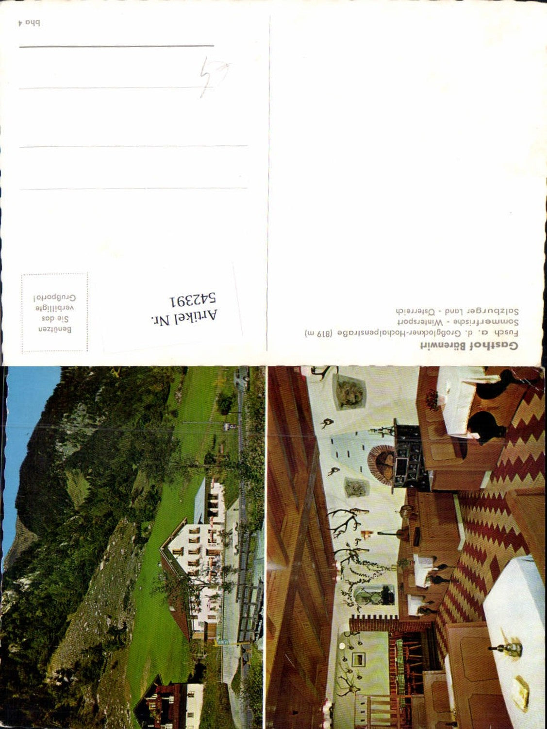 542391,Fusch an der Glocknerstraße Gasthaus Bärenwirt