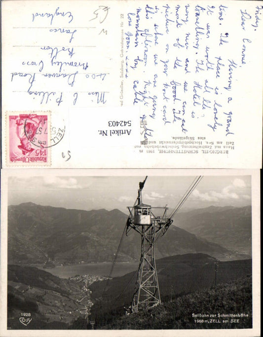 542403,Zell am See Seilbahn Schmittenhöhe pub Cosy 1928
