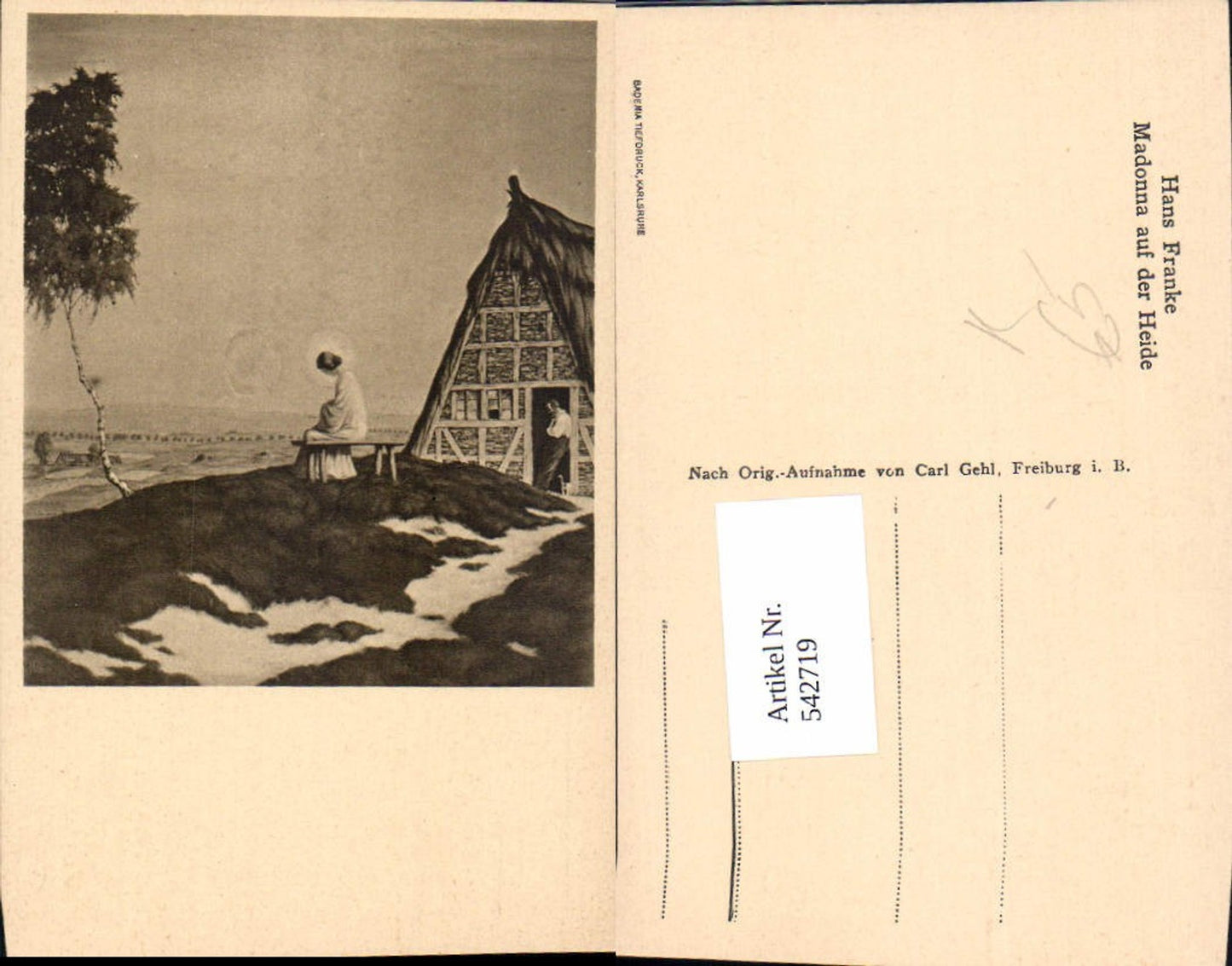 542719,Künstler AK Hans Franke madonna auf der Heide