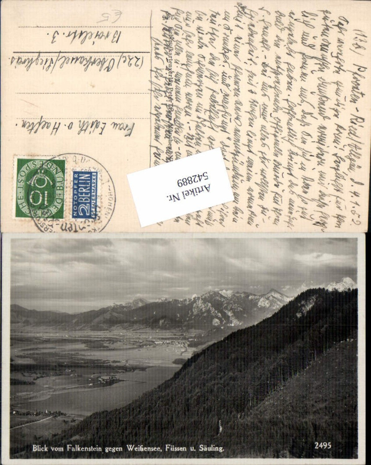 542889,Blick vom Falkenstein g. Weißensee Füssen Säuling Pfronten
