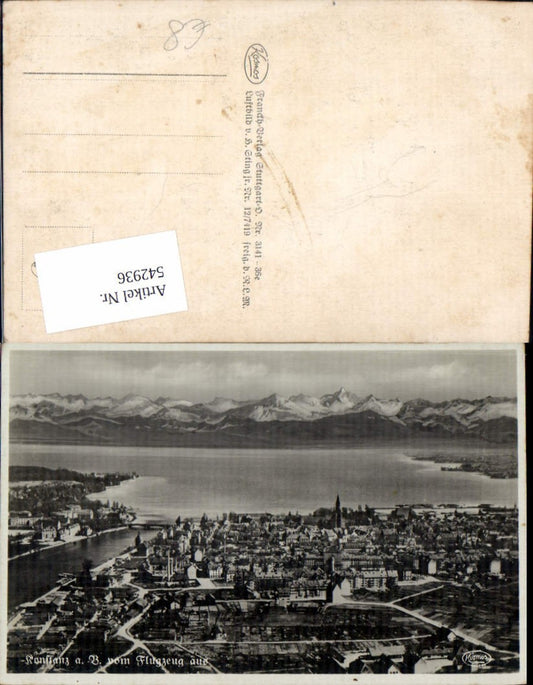 542936, Konstanz on Lake Constance, aerial photograph