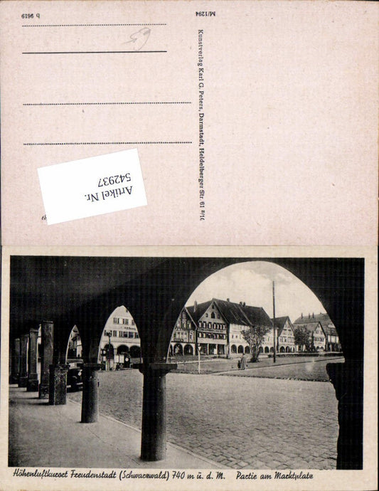 542937, Freudenstadt, scene at the market square