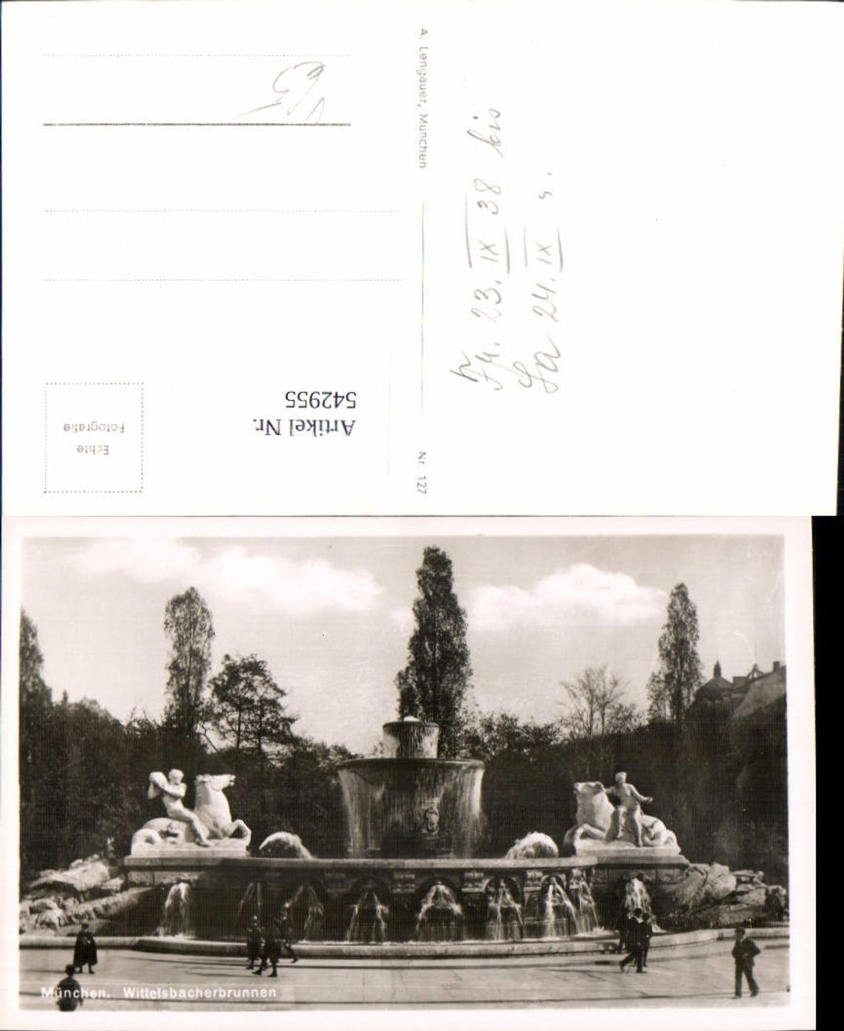 542955,Foto Ak München Wittelsbacher Brunnen pub A. Lengauer 127