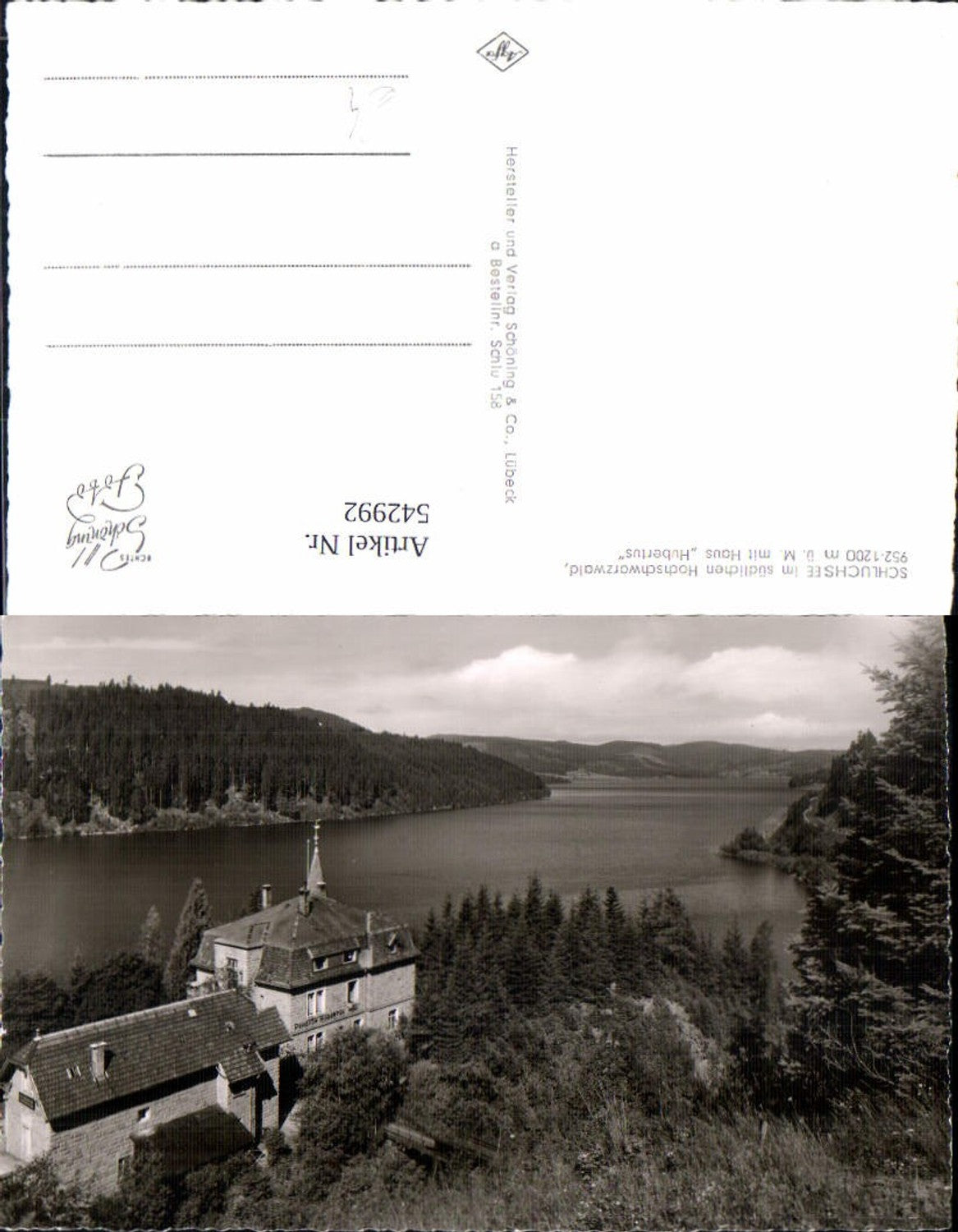 542992,Foto Ak Schluchsee Hochschwarzwald Haus Hubertus