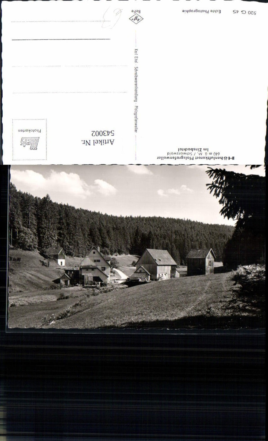 543002, Photo Ak Pfalzgrafenweiler Freudenstadt Black Forest Zinsbachtal Building
