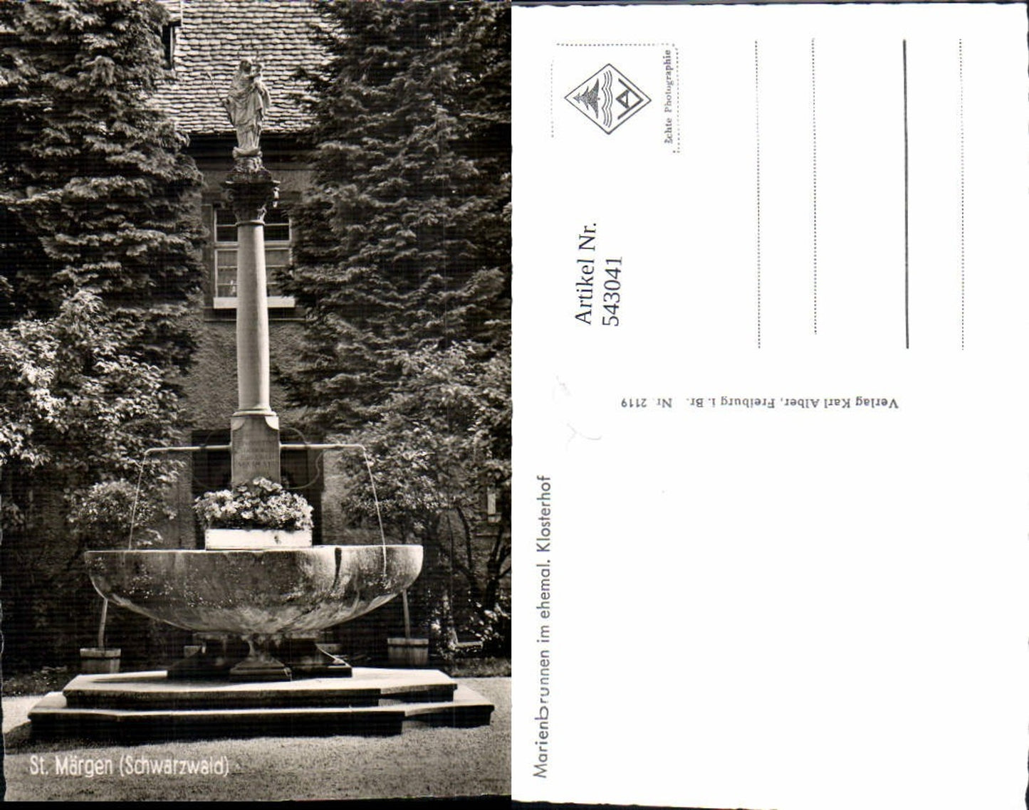 543041,St. Märgen Schwarzwald Marienbrunnen ehemaliger Klosterhof