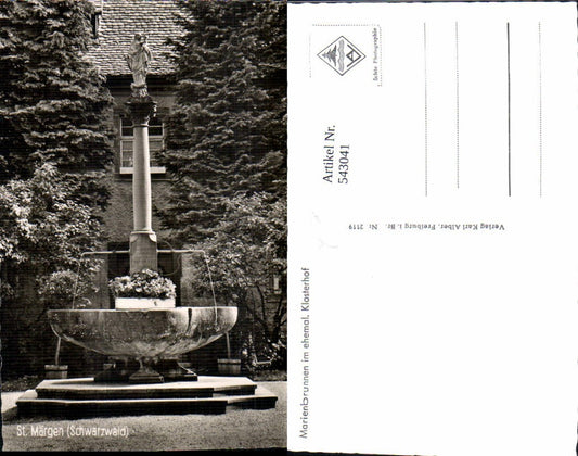 543041, St. Märgen, Black Forest, Marienbrunnen, former monastery courtyard