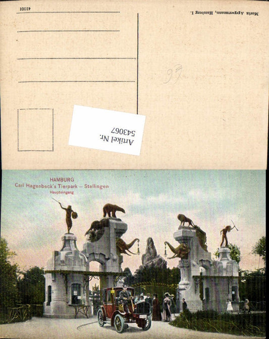 543067,Hamburg Carl Hagenbecks Tierpark Stellingen Haupteingang Automobil