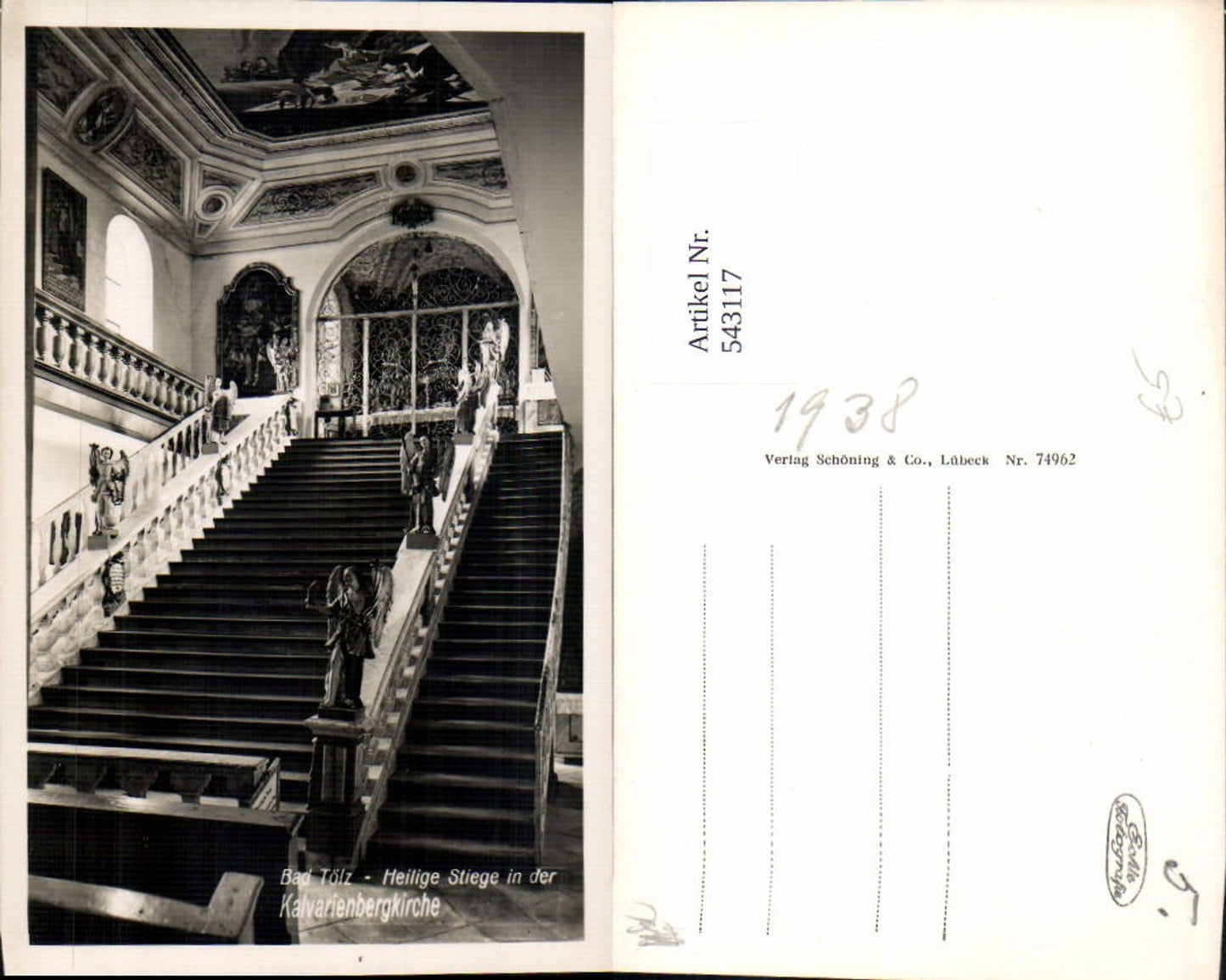 543117,Foto Ak Bad Tölz Heilige Stiege i. d. Kalvarienbergkirche Kirche Innen