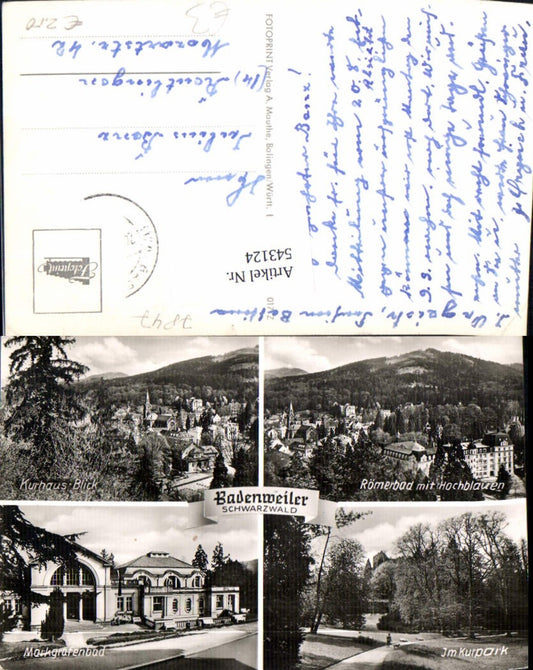 543124,Multi-image Ak Badenweiler Black Forest Roman Baths Spa Park Spa House View