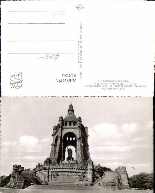 543136,Foto Ak Porta Westfalica Kaiser-Wilhelm-Denkmal