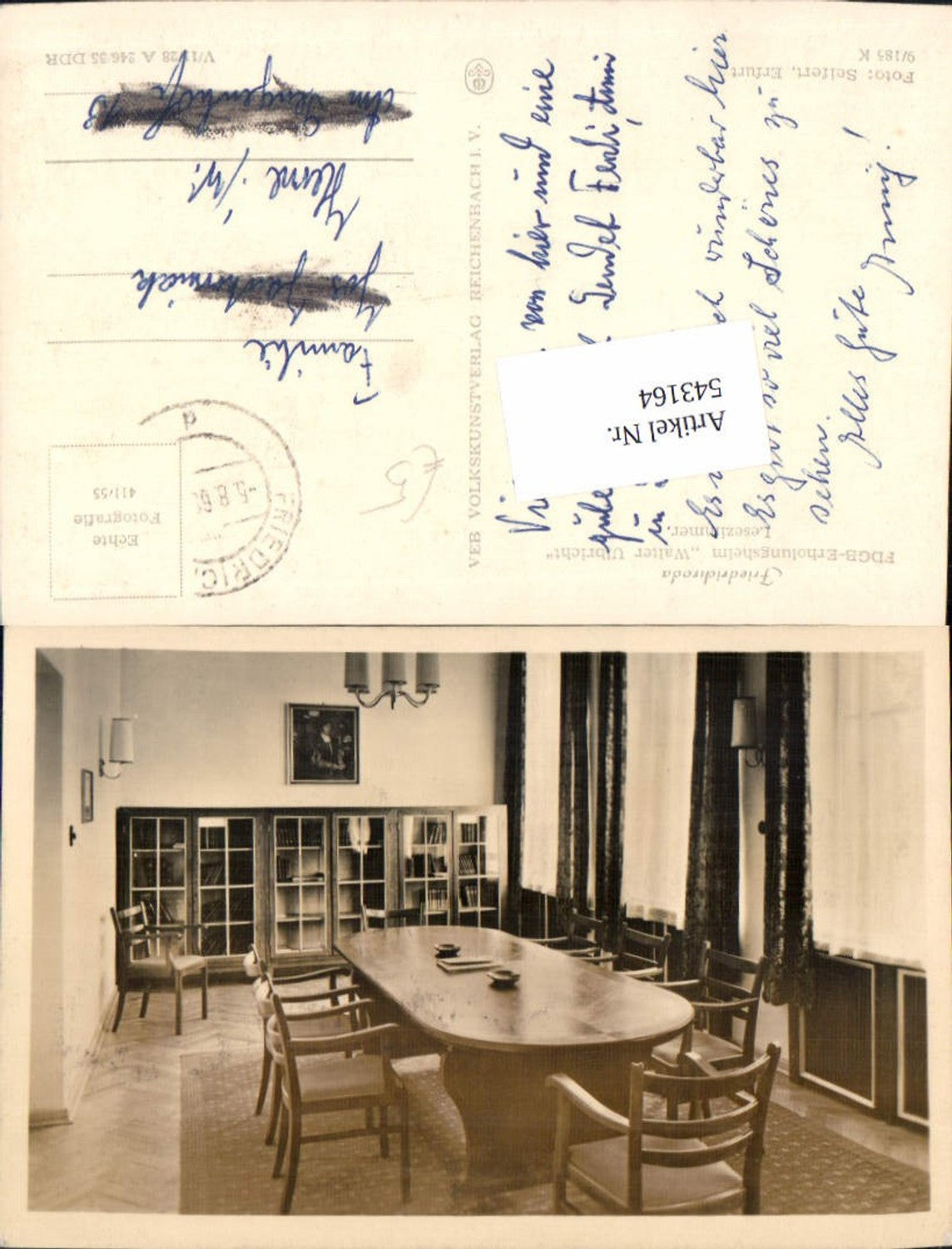 543164, Friedrichroda in Thuringia FDGB Recreation Home Walter Ulbricht pub VEB