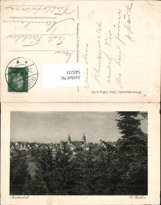 543221, Artist AK C. Fiedler Freudenstadt in the Black Forest