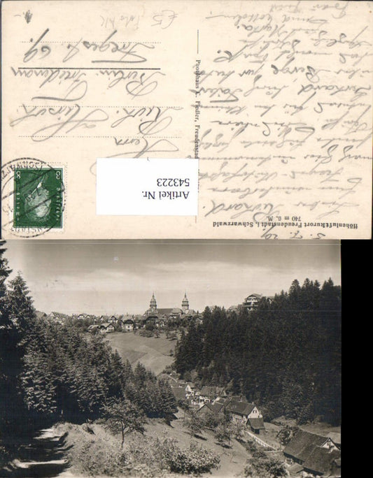 543223, great photo postcard Freudenstadt in the Black Forest, outskirts of Christophstal