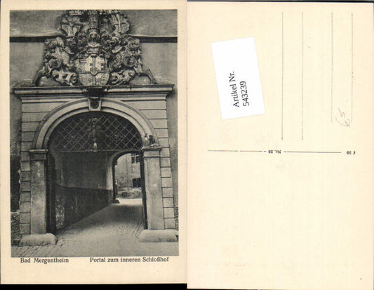 543239, Bad Mergentheim Portal Gate Castle Courtyard