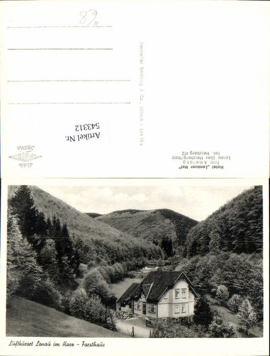 543312,Lonau b. Herzberg am Harz Göttingen Oberharz Forsthaus