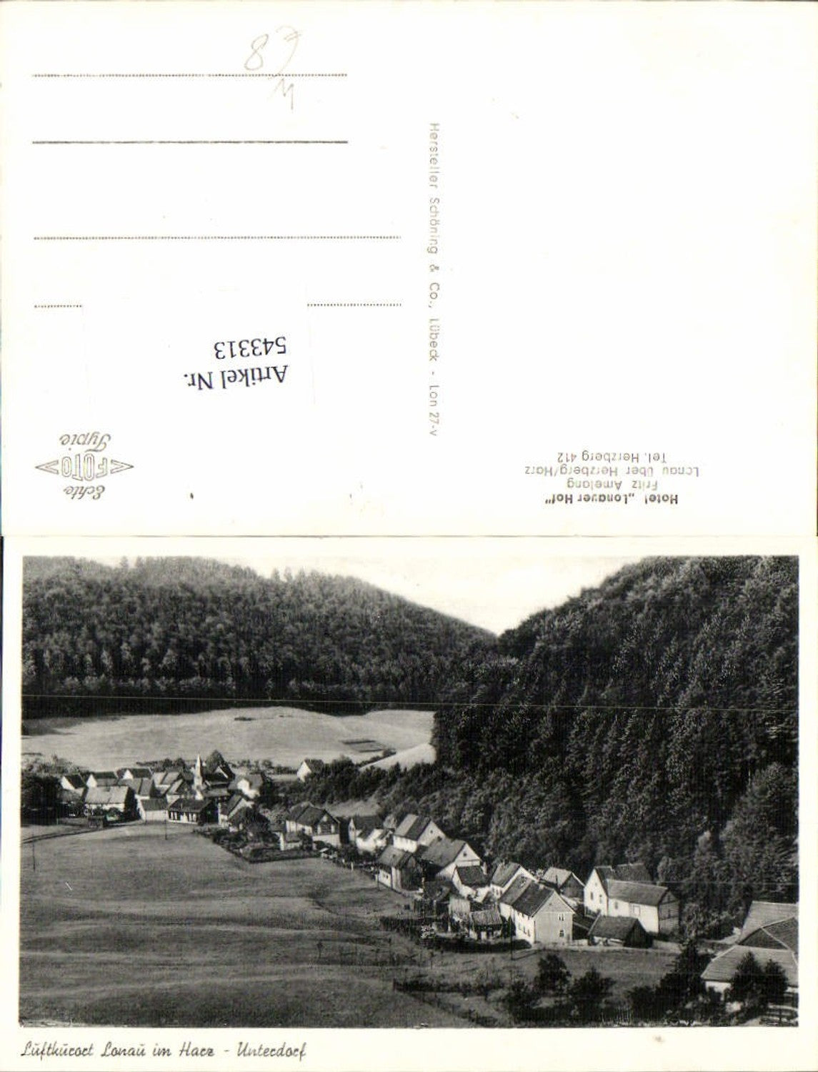 543313,Lonau b. Herzberg am Harz Göttingen Oberharz Unterdorf