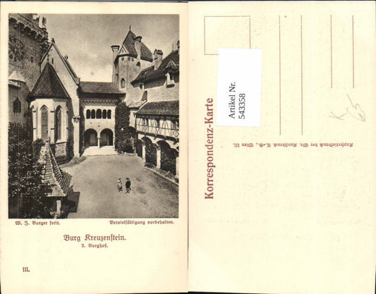 543358,W.J. Burger Burg Kreuzenstein b. Leobendorf Korneuburg