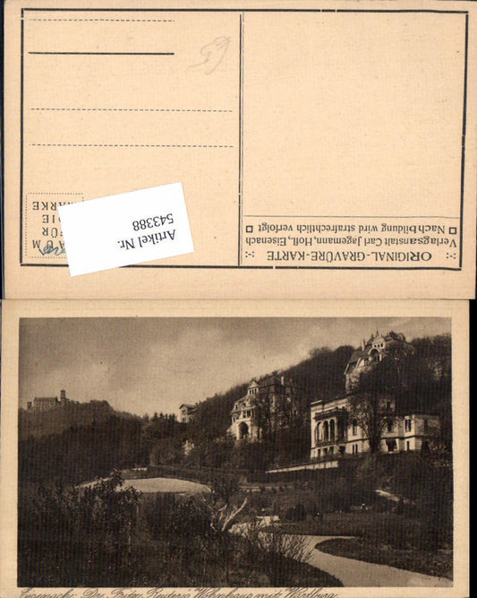 543388, Eisenach Dr. Fritz Reuter's residence Wartburg