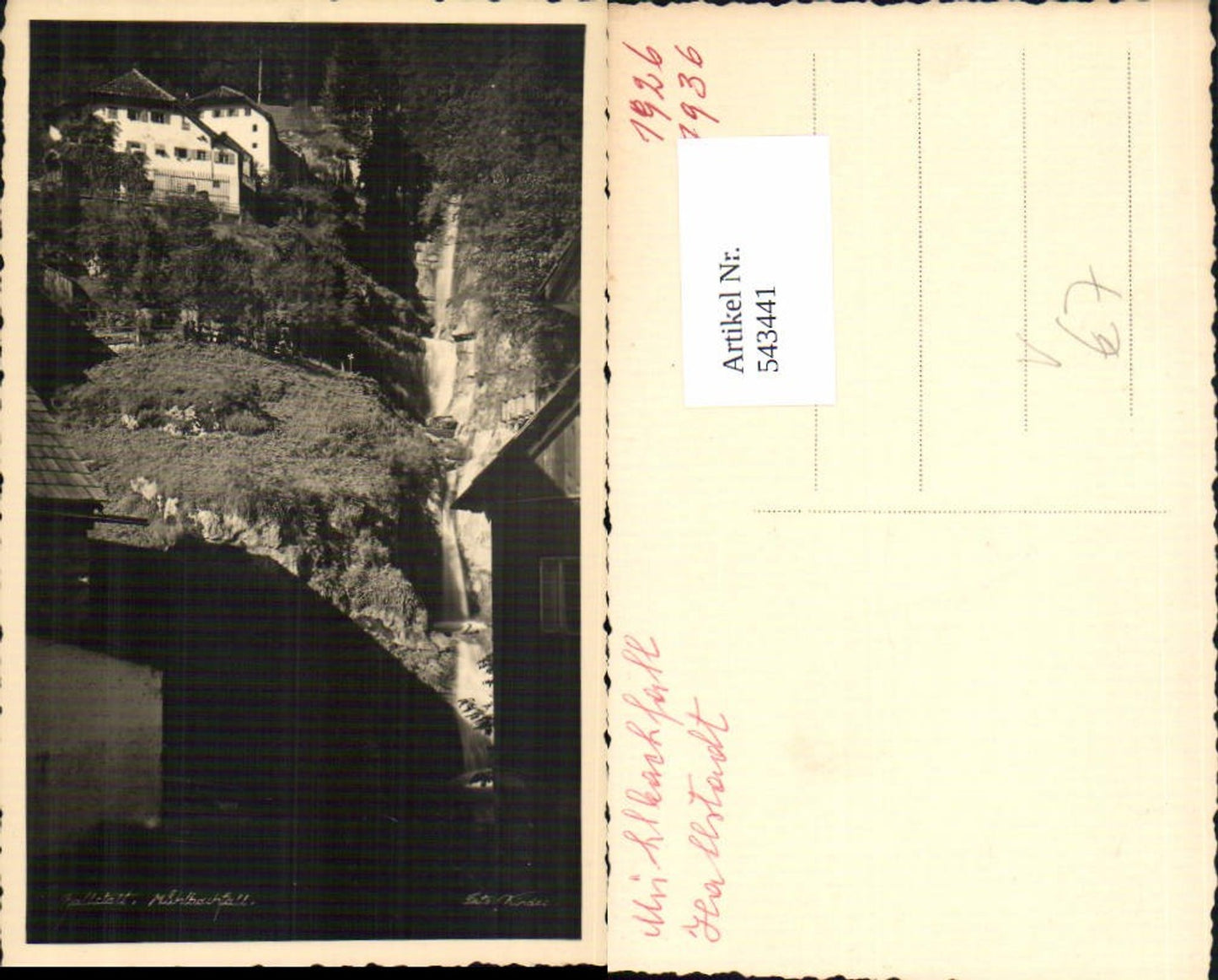 543441,tolle Foto-AK Hallstatt Mühlbachfall Partie pub Photo Kinder