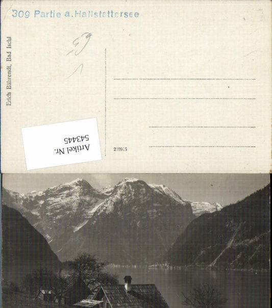 543445,tolle Foto-AK Hallstatt Hallstättersee pub Bährendt 309