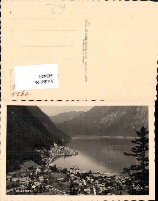 543448,tolle Foto-AK Hallstatt Totale