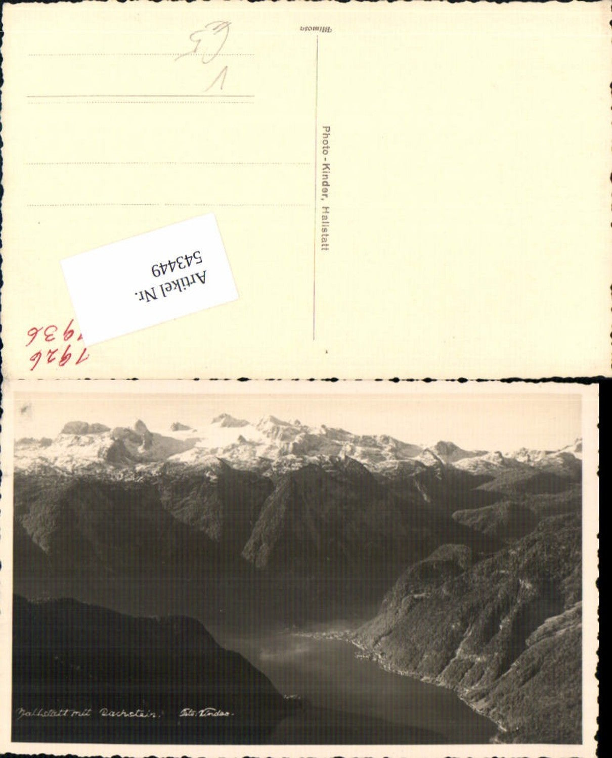 543449,tolle Foto-AK Hallstatt mit Dachstein pub Photo Kinder