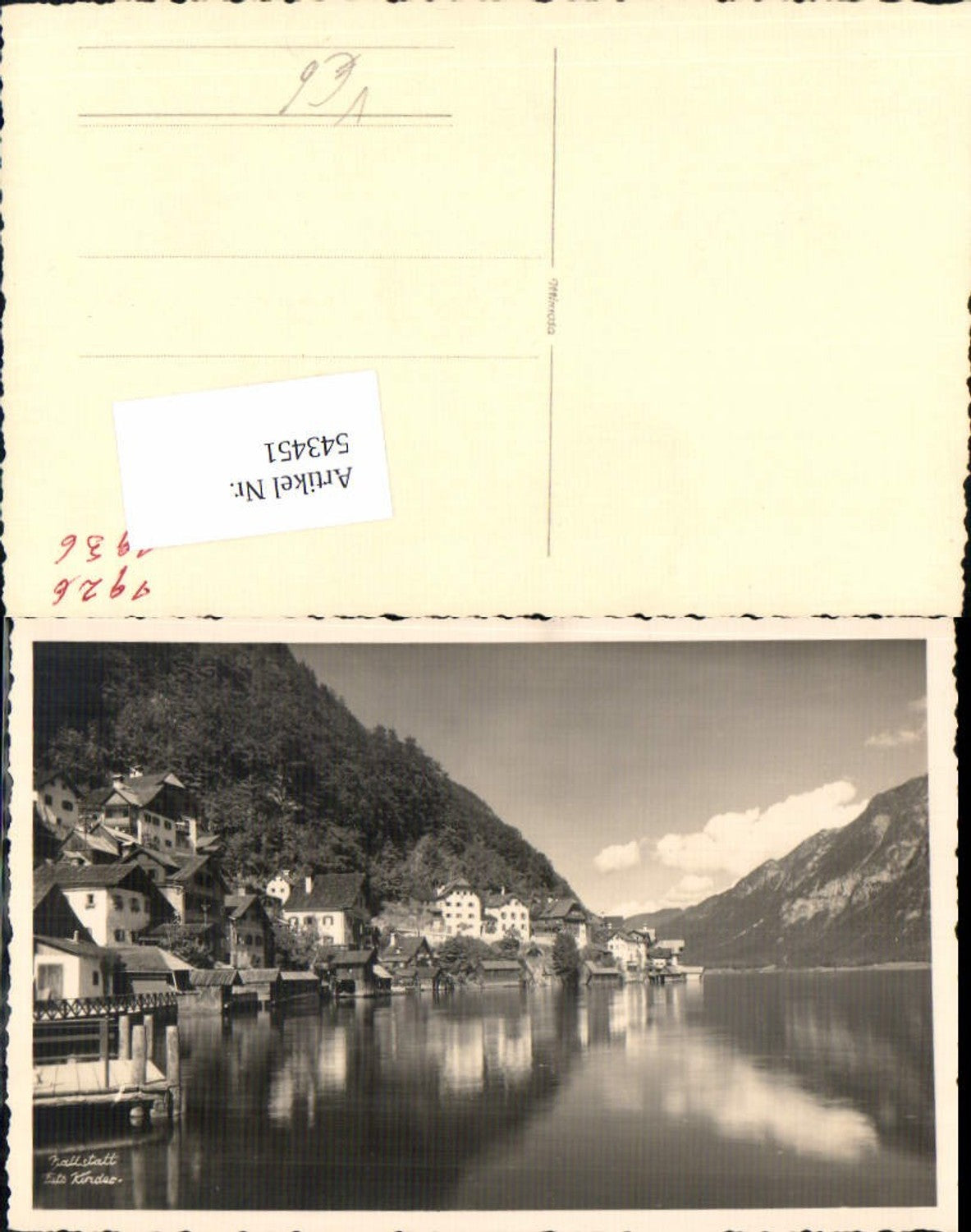 543451,tolle Foto-AK Hallstatt Partie am Ufer pub Photo Kinder