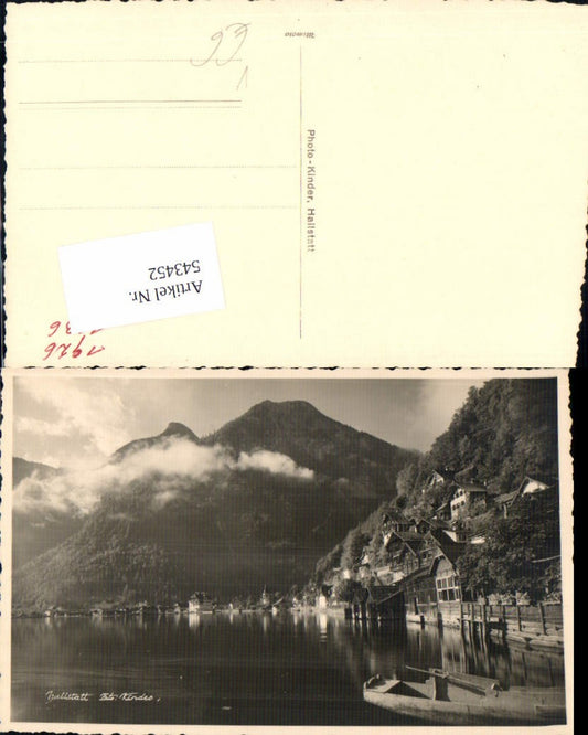 543452,tolle Foto-AK Hallstatt Ufer Partie pub Photo Kinder