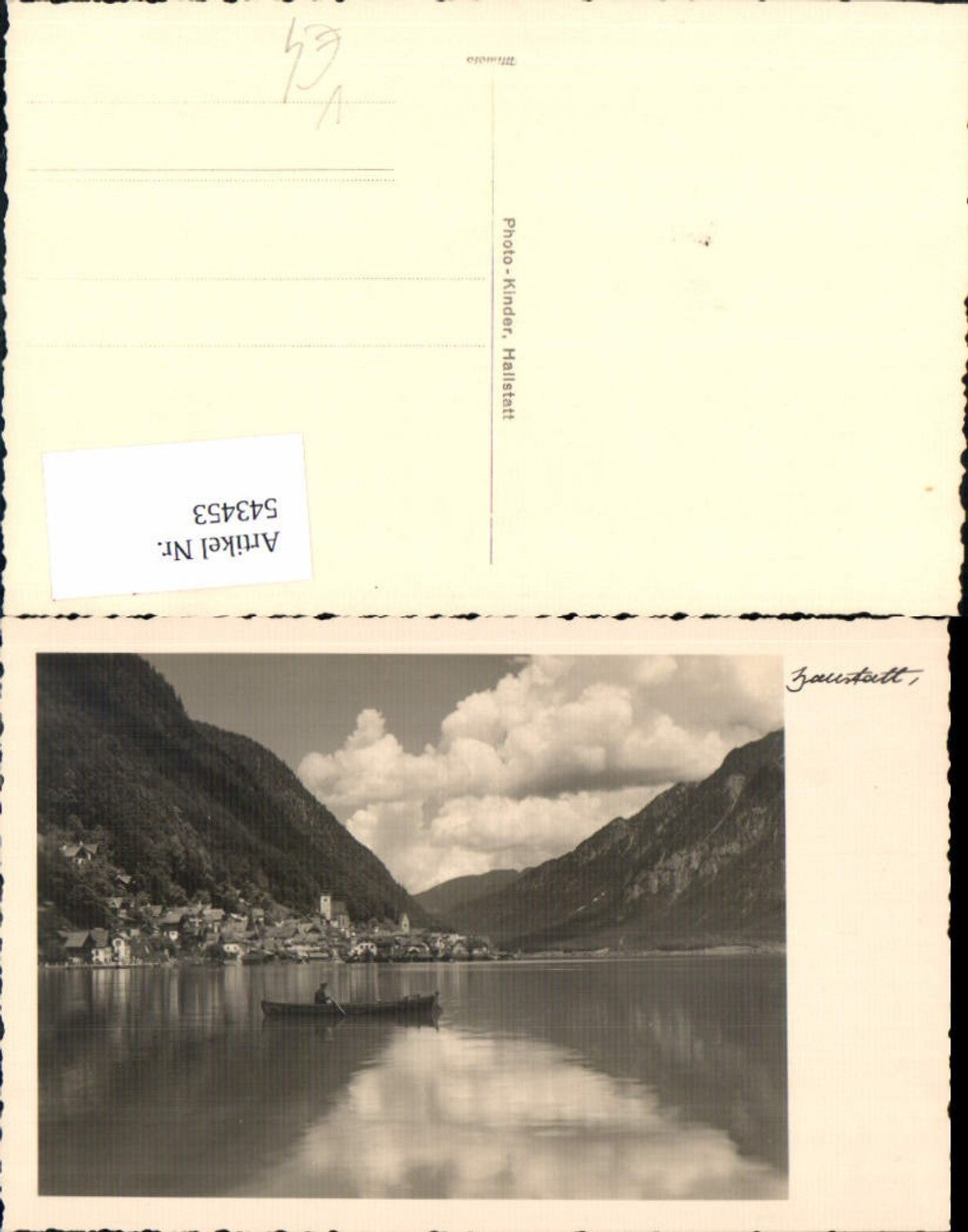 543453,tolle Foto-AK Hallstatt Boot