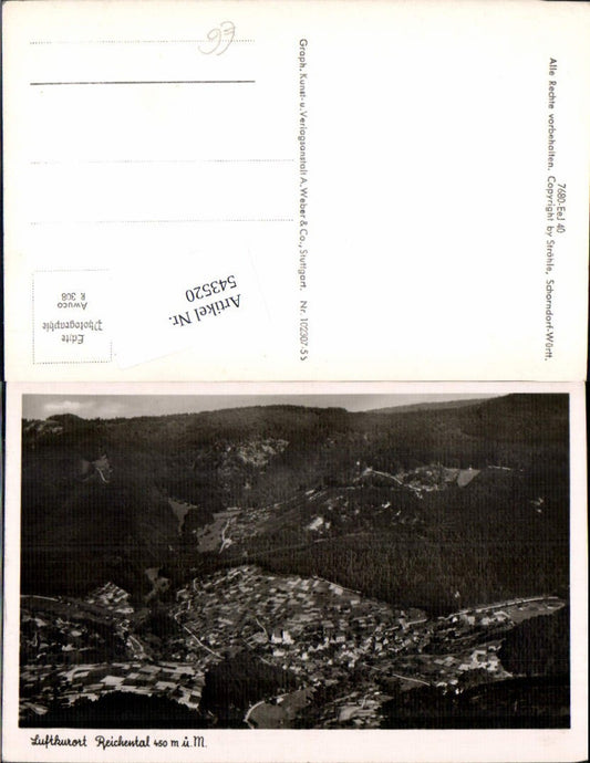543520, great aerial photograph of Reichental near Gernsbach, Rastatt district
