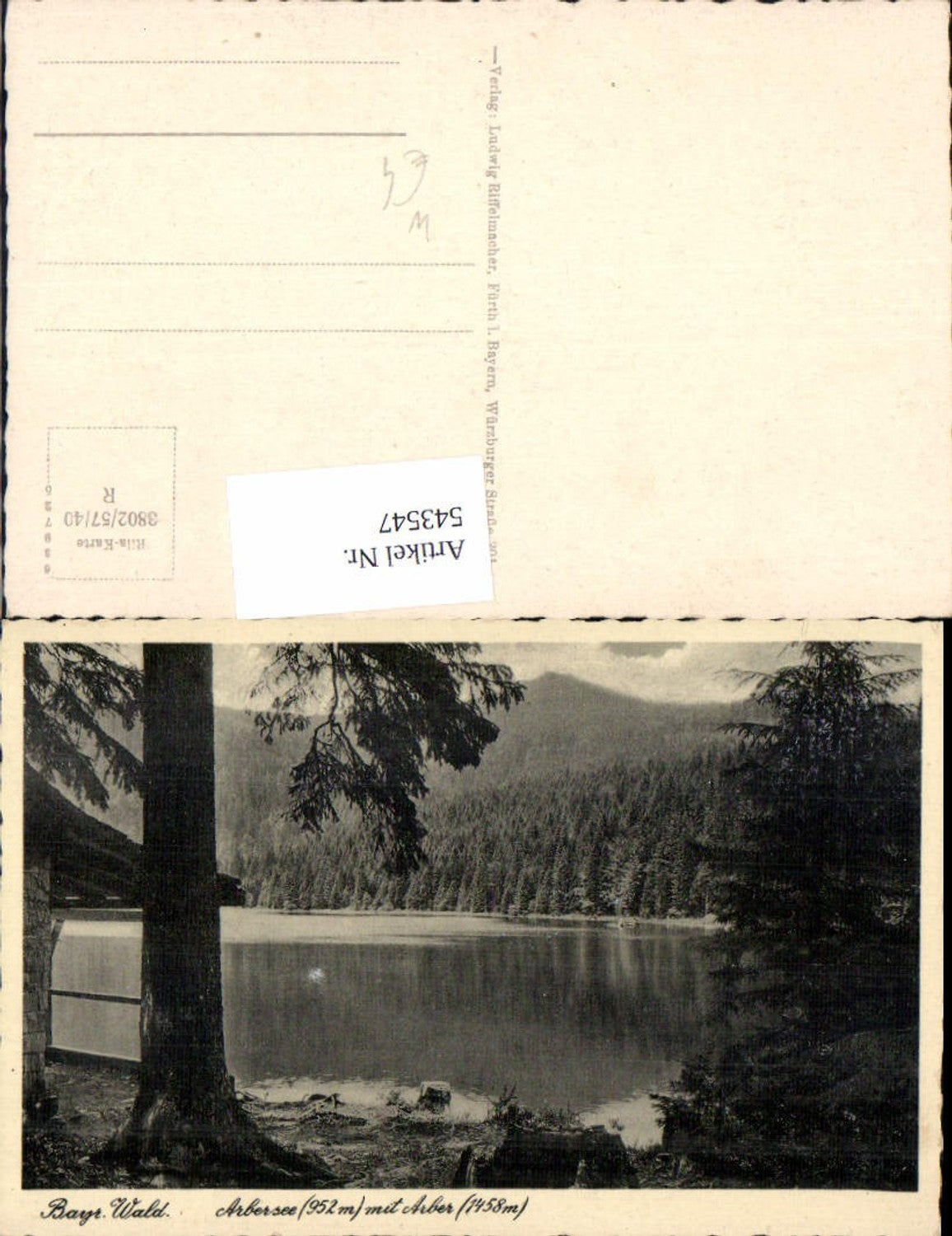 543547,Bayerischer Wald Arbersee Arber b. Lam LK Cham