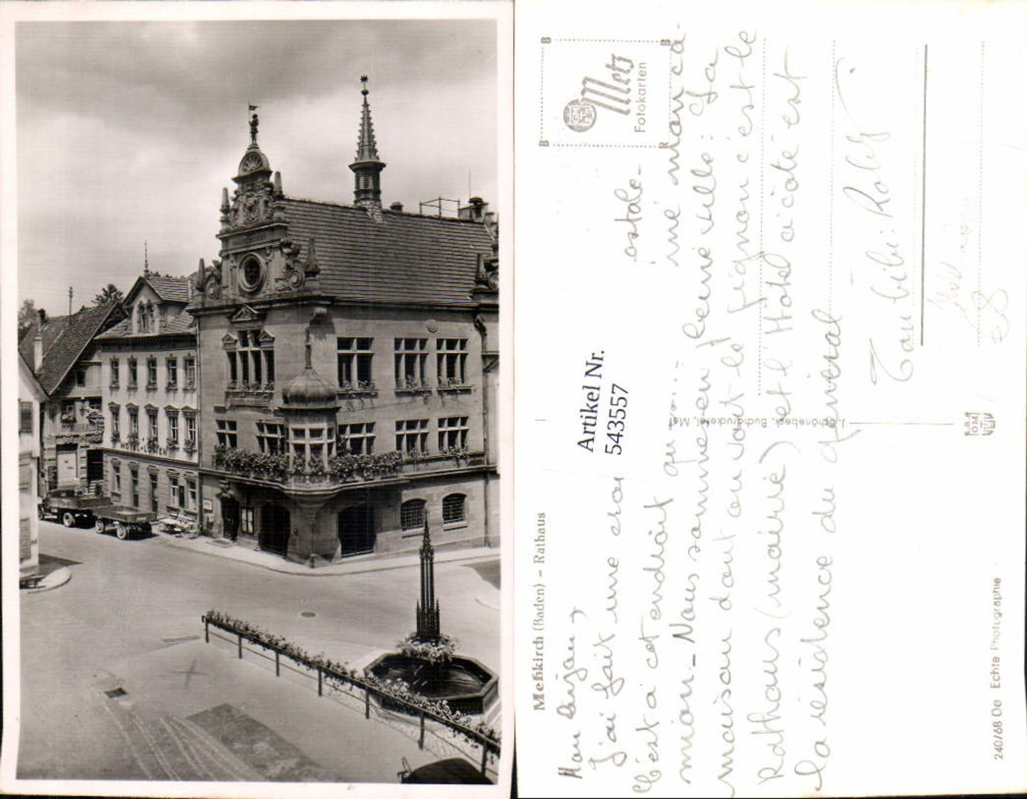 543557,Meßkirch Baden Rathaus Hotel Löwe LK Sigmaringen
