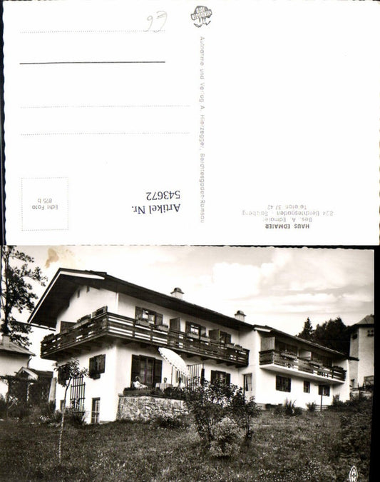 543672,tolle Foto-AK Berchtesgaden Salzberg Ramsau Haus Edmair