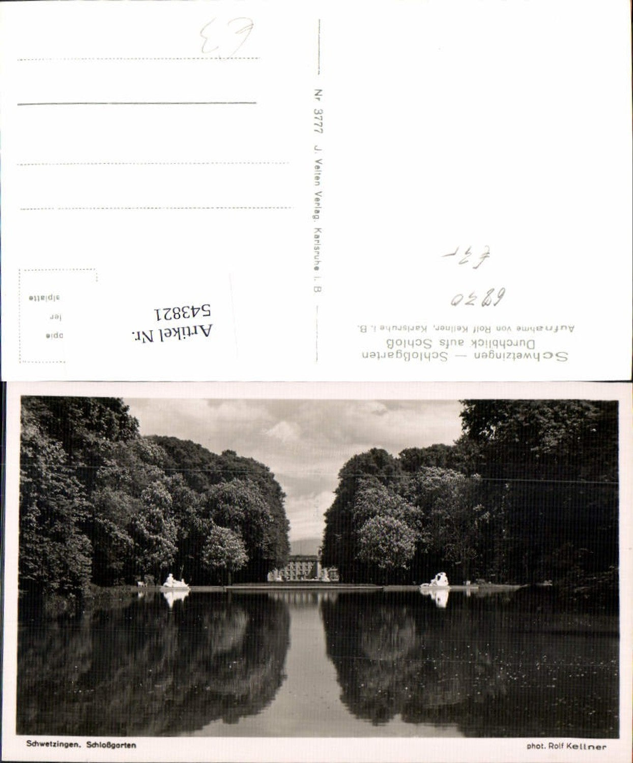 543821,tolle AK Schwetzingen Schloßgarten pub Kellner 3777