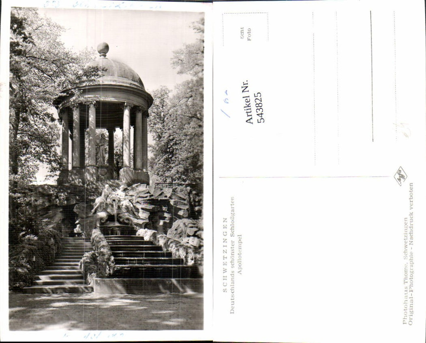 543825,tolle AK Schwetzingen Schloßgarten Apollotempel