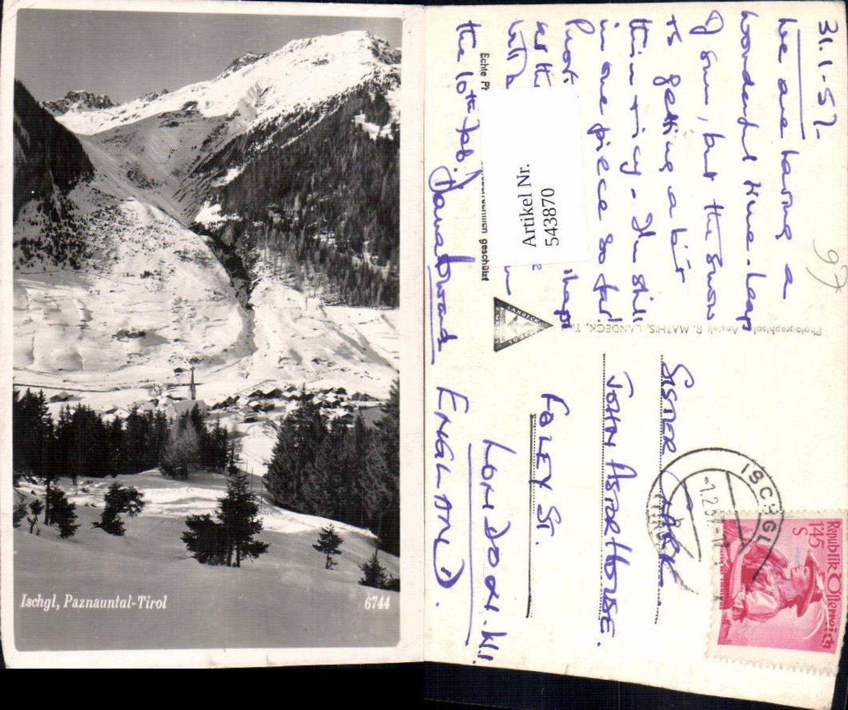 Alte Ansichtskarte – Old Postcard